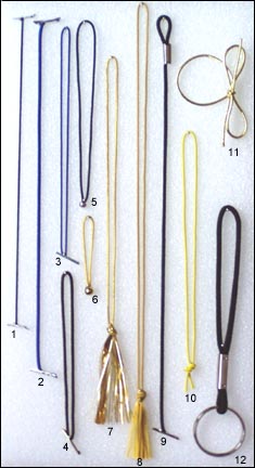 Cord with Barb, Ball Knot attachments & Elastic Loops